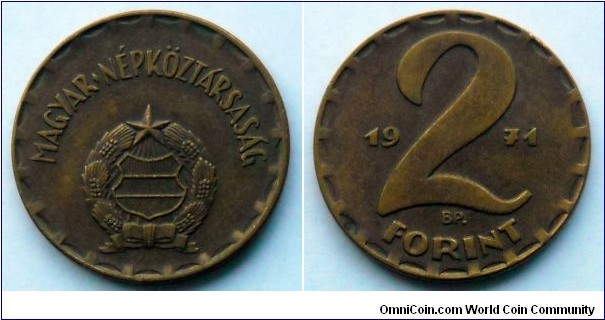 Hungary 2 forint.
1971