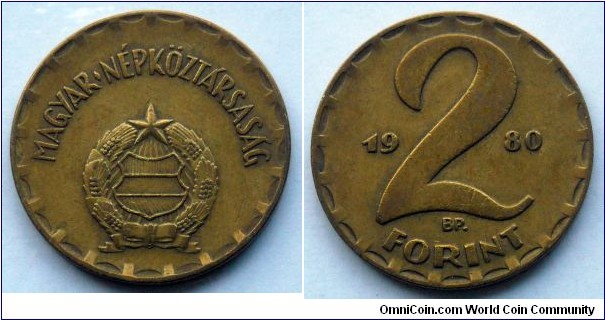Hungary 2 forint.
1980