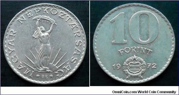 Hungary 10 forint.
1972 (II)