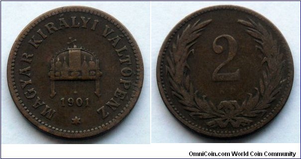 Hungary 2 filler.
1901