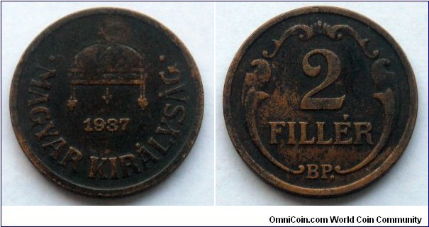 Hungary 2 filler.
1937