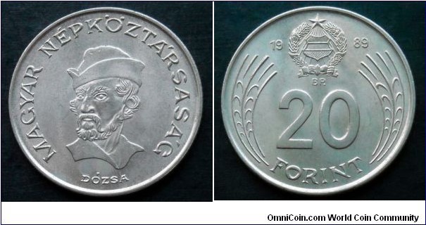 Hungary 20 forint.
1989 (II)