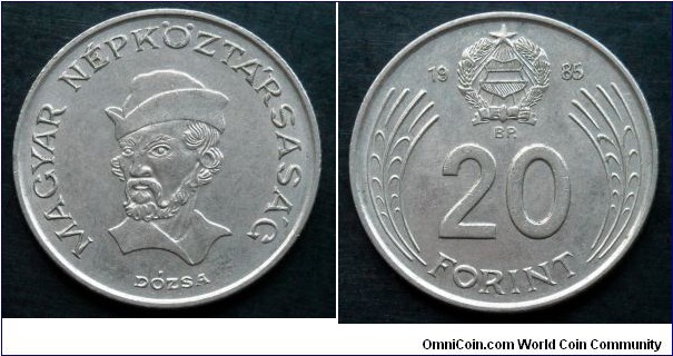 Hungary 20 forint.
1985