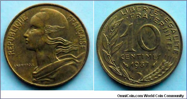 France 10 centimes.
1987