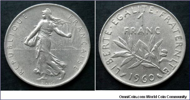 France 1 franc.
1960 (IV)