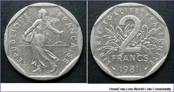 France 2 franc.
1981 (II)