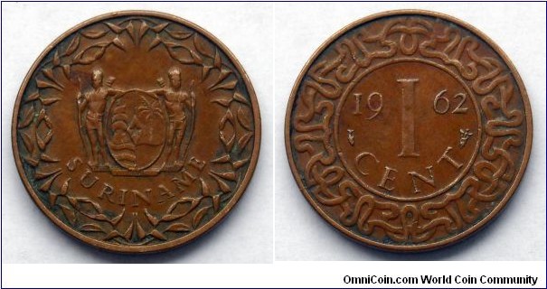 Suriname 1 cent.
1962 (II)