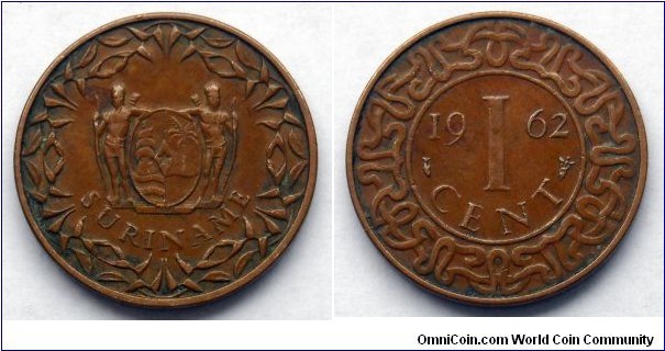 Suriname 1 cent.
1962 (II)