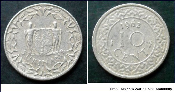 Suriname 10 cent.
1962