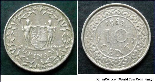 Suriname 10 cent.
1962 (IV)