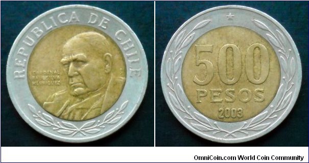 Chile 500 pesos.
2003