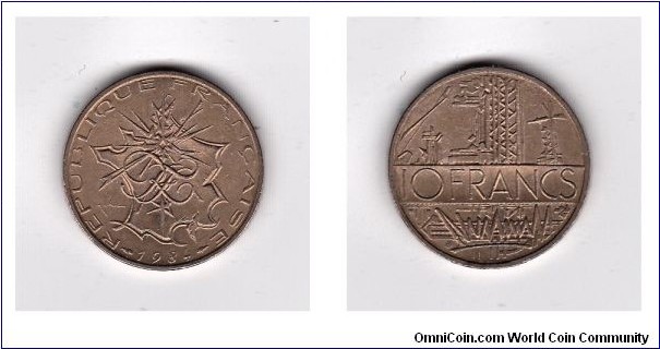 1984 France 10 Franc Coin
