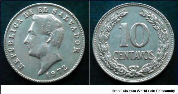 El Salvador 10 centavos.
1972