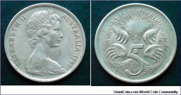 Australia 5 cents.
1966