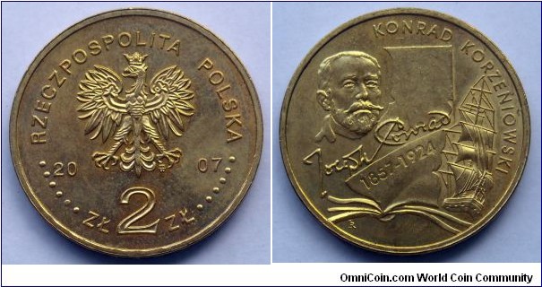 Poland 2 złote.
2007, Joseph Conrad (Konrad Korzeniowski) 1857-1924