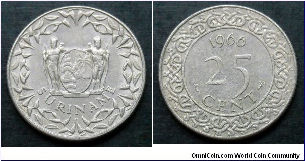 Suriname 25 cent.
1966 (II)