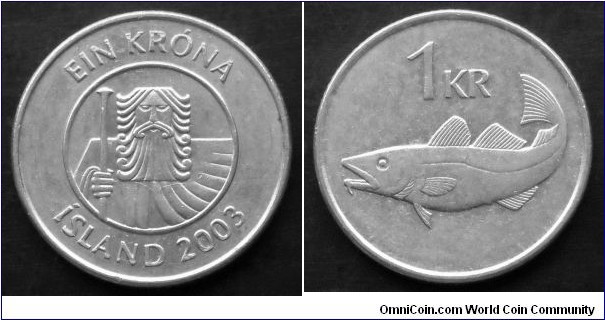 Iceland 1 króna.
2003