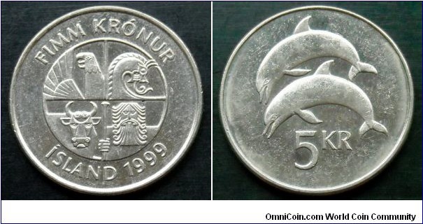 Iceland  5 krónur.
1999 (II)