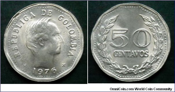 Colombia 50 centavos.
1976