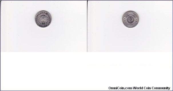Netherlands Antilles 1999 10 Cent Coin