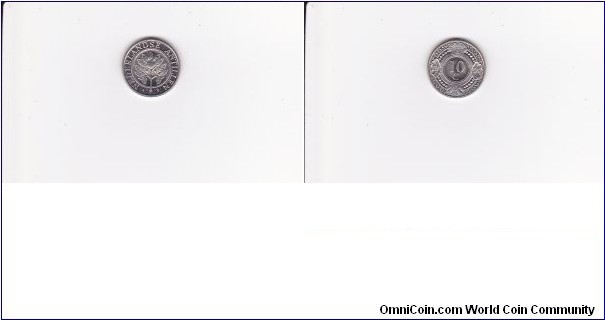Netherlands Antilles 1999 10 Cent Coin