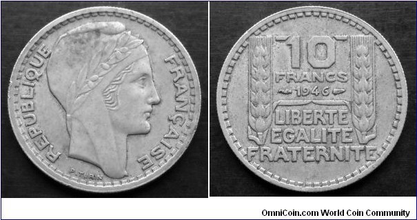 France 10 francs.
1946