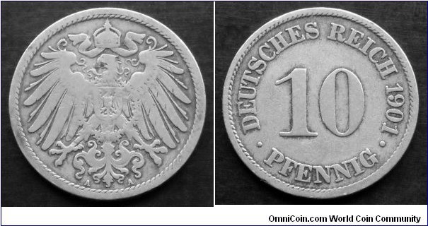 German Empire 10 pfennig. 1901 (A)