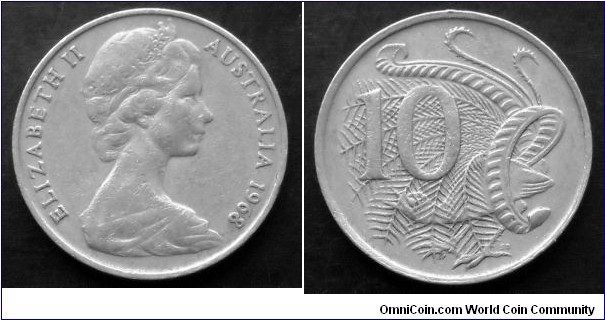 Australia 10 cents.
1968