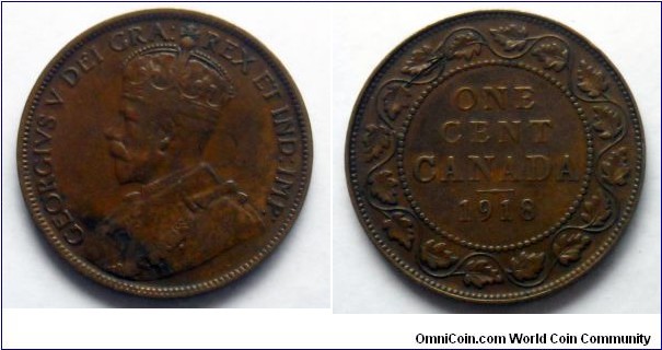 Canada 1 cent.
1918
