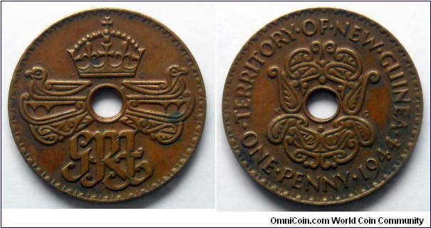 Territory of New Guinea 1 penny.
1944