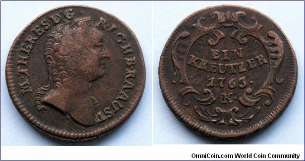 Austria 1 kreutzer.
1763 K - Kremnica