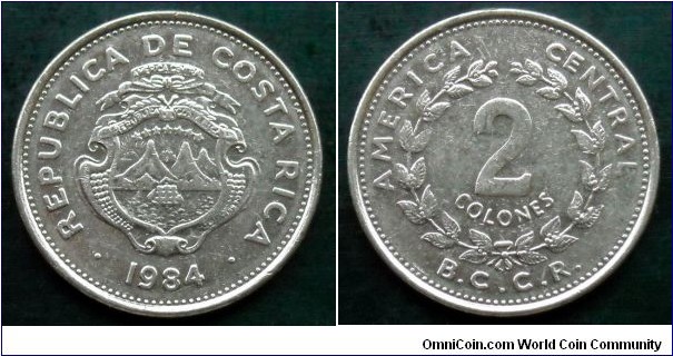 Costa Rica 2 colones.
1984