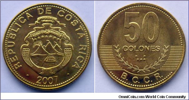 Costa Rica 50 colones.
2007