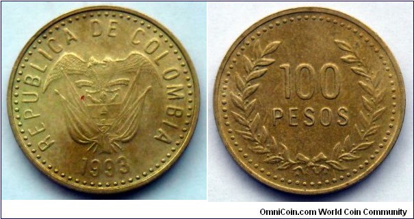 Colombia 100 pesos.
1993