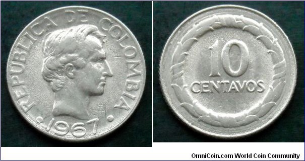 Colombia 10 centavos.
1967