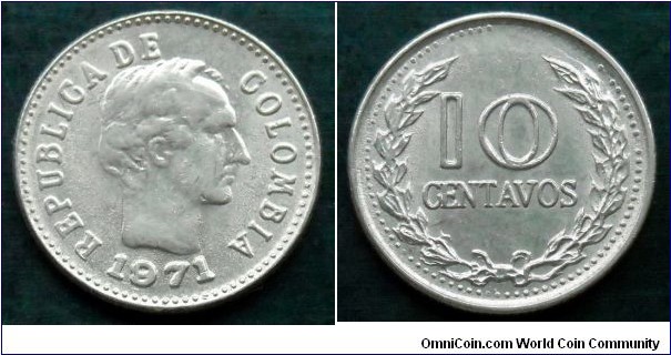 Colombia 10 centavos.
1971