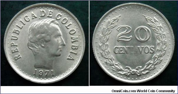 Colombia 20 centavos.
1971