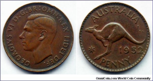 Australia 1 penny.
1952, Perth Mint.