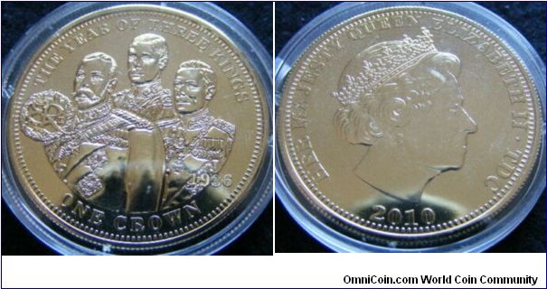 2010 Tristan da Cunha 1 Crown Year of 3 Kings