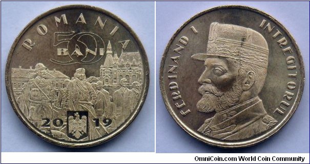 Romania 50 bani.
2019, King Ferdinand I the Unifier.