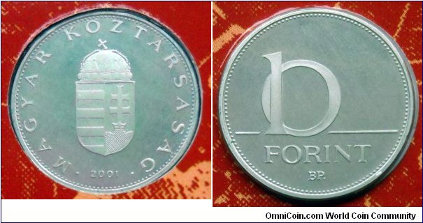 Hungary 10 forint.
2001, Proof. Mintage: 3.000 pieces.