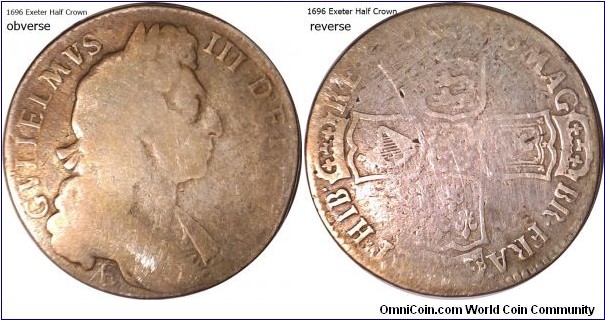 William III .925 Silver Half Crown