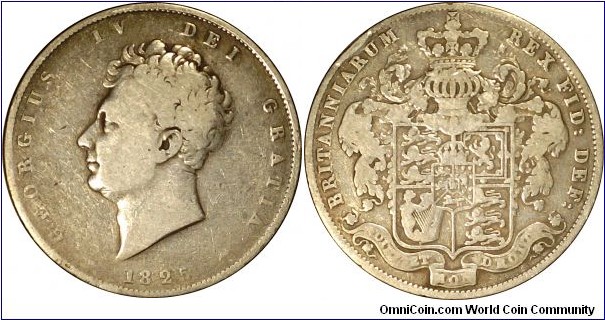 George IV .925 Silver Half Crown