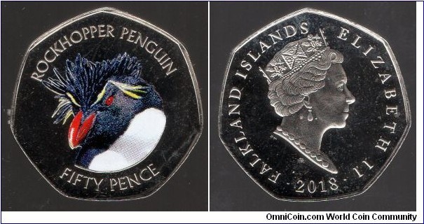 50p Southern Rockhopper Penguin