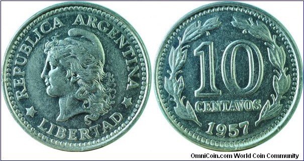 Argentina10Centavos-km54-1957