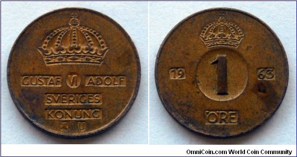 Sweden 1 ore.
1963