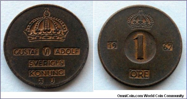 Sweden 1 ore.
1967 (II)