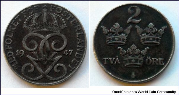 Sweden 2 ore.
1947, Iron