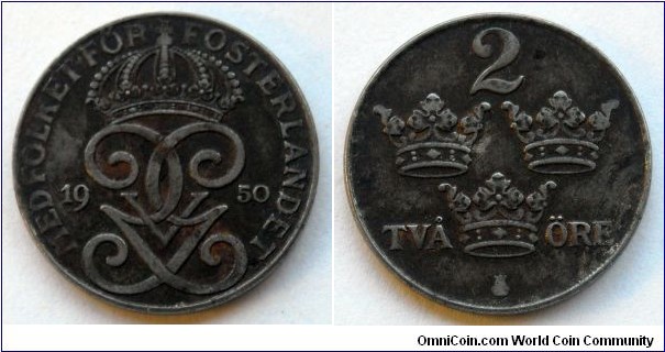 Sweden 2 ore.
1950, Iron