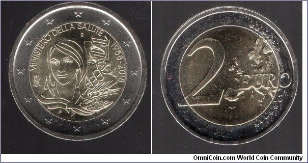 2 euros 60 Years of the Ministry of Health